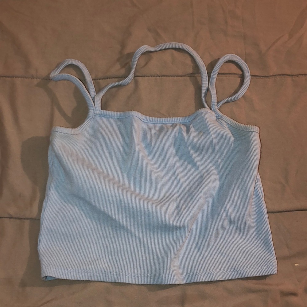 Blue crop top